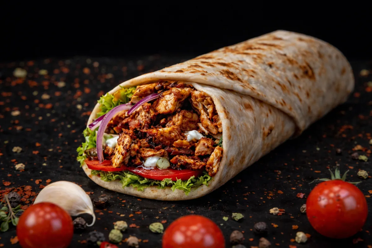 Chicken doner wrap